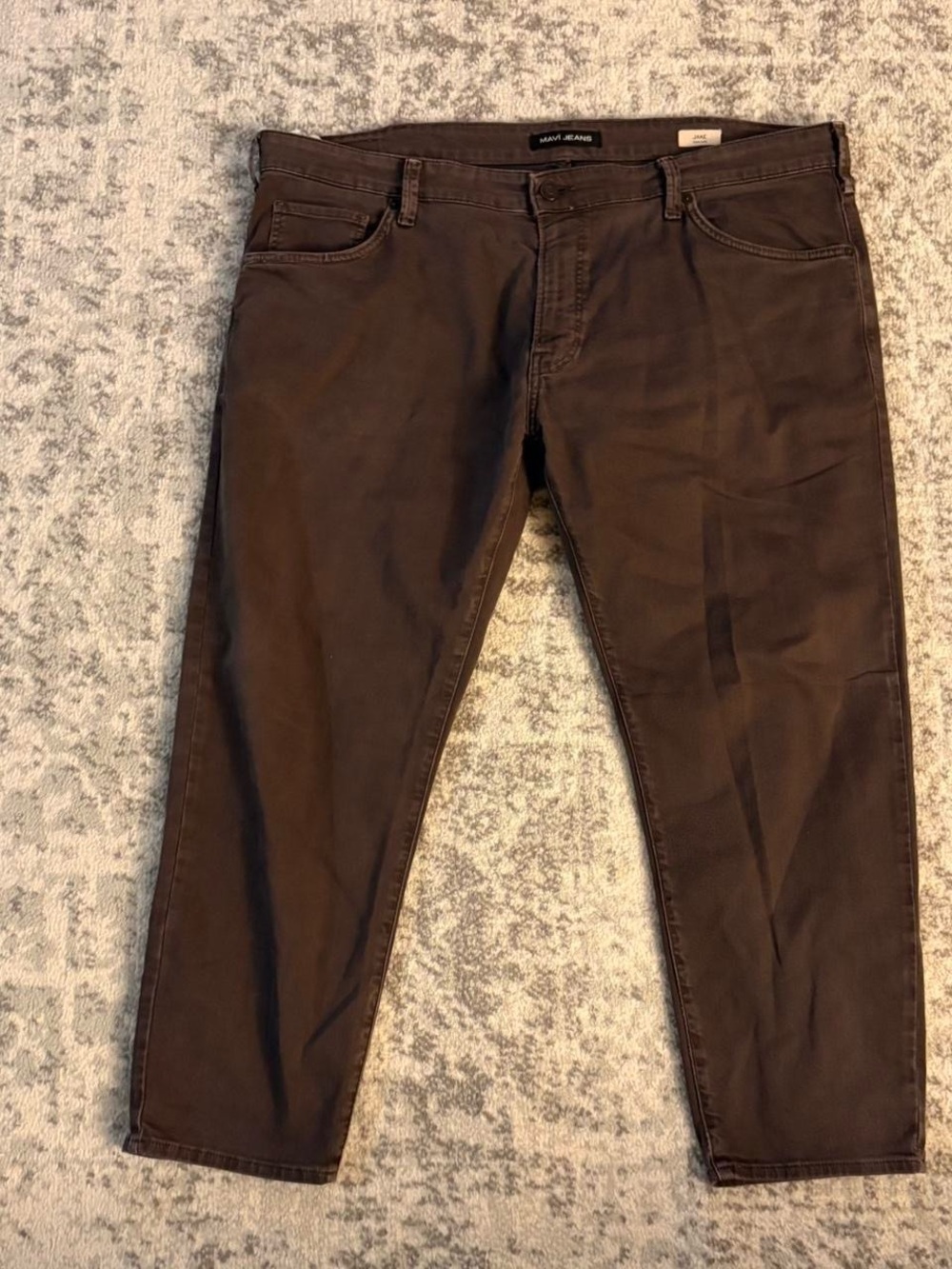 Mens Mavi Jake Slim Leg Brown Jeans Size 44